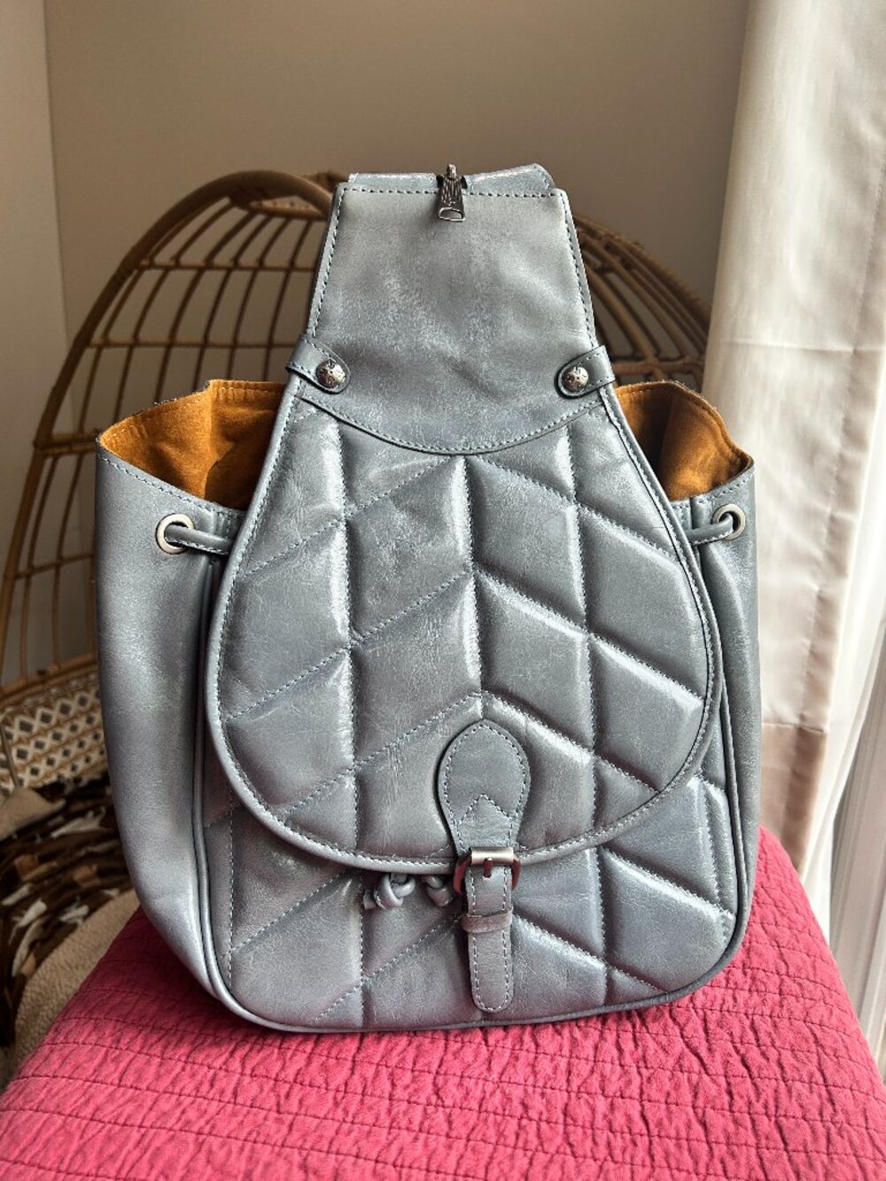 Patricia Nash Quilted Leather Itala Sling Bag Backpack